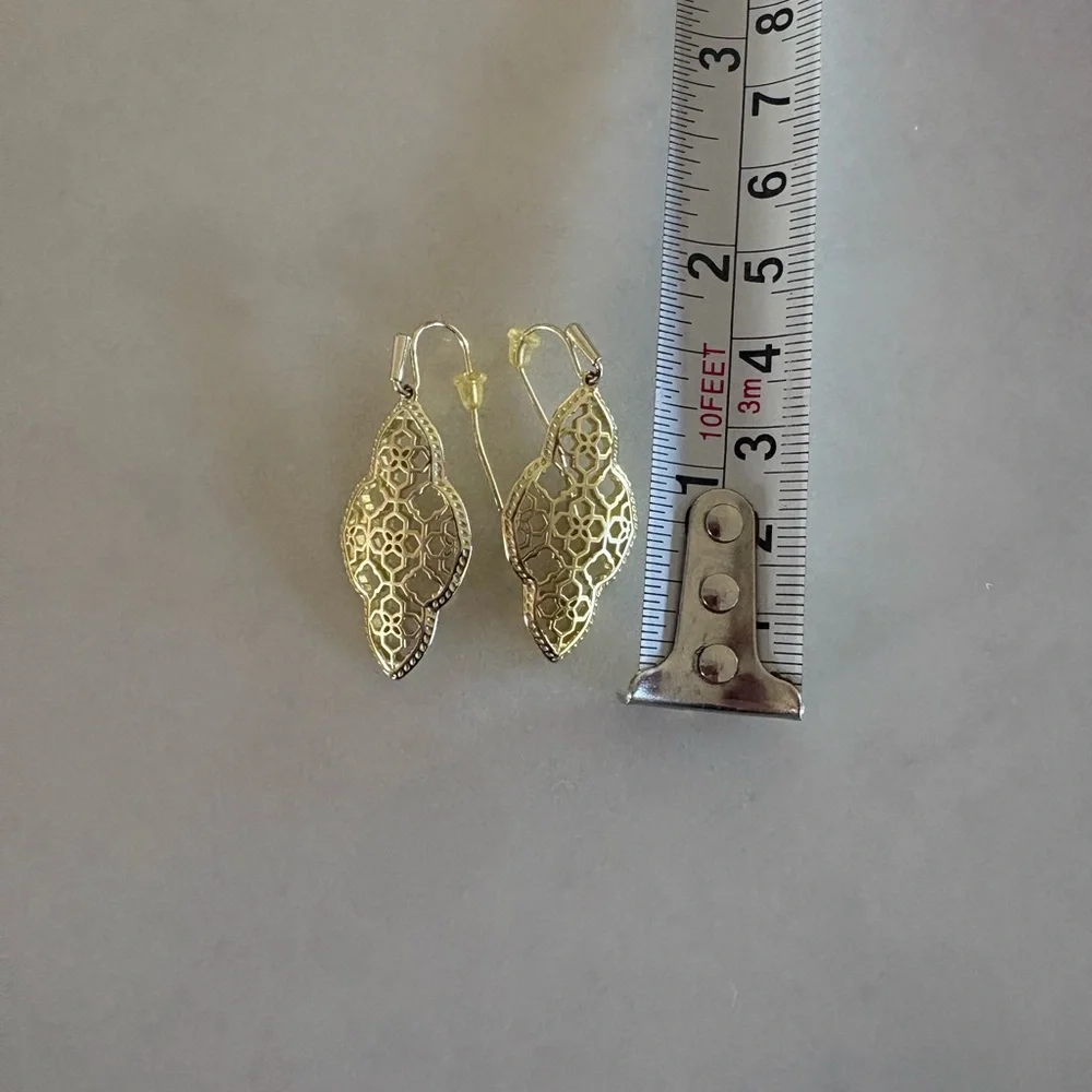 Kendra Scott Gold Filigree Drop Earrings - Elegant Women’s Jewelry